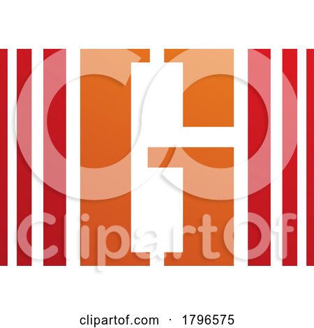 Orange and Red Letter G Icon with Vertical Stripes by cidepix