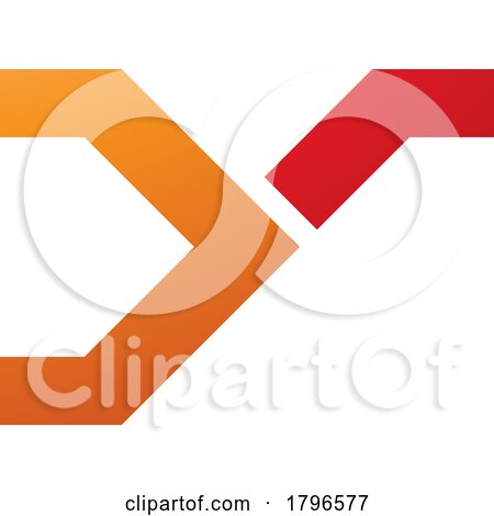 Orange and Red Rail Switch Shaped Letter Y Icon by cidepix
