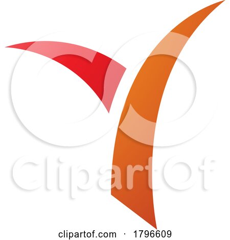 Orange and Red Grass Shaped Letter Y Icon by cidepix