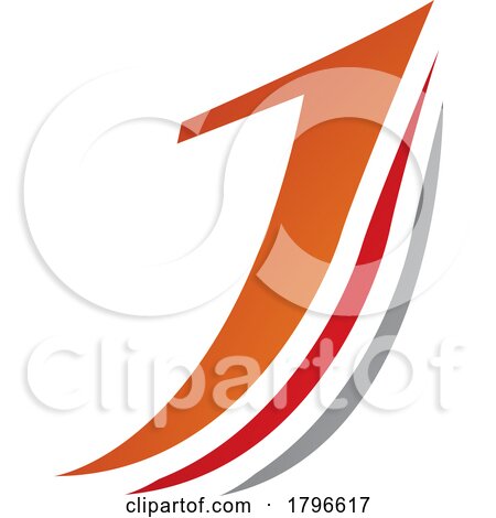 Orange and Red Layered Letter J Icon by cidepix