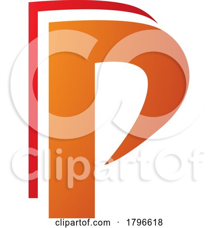 Orange and Red Layered Letter P Icon by cidepix
