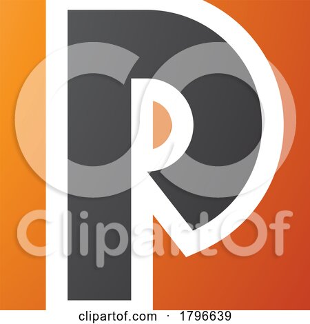 Orange and Black Square Letter P Icon by cidepix