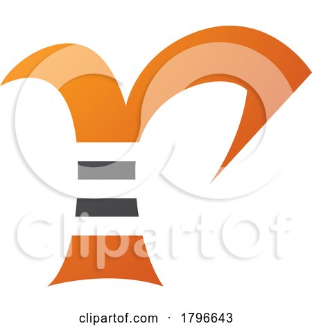Orange and Black Striped Letter R Icon by cidepix