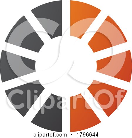 Orange and Black Striped Letter O Icon by cidepix