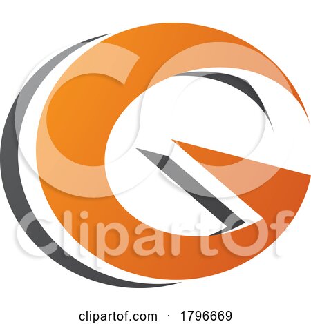 Orange and Black Round Layered Letter G Icon by cidepix