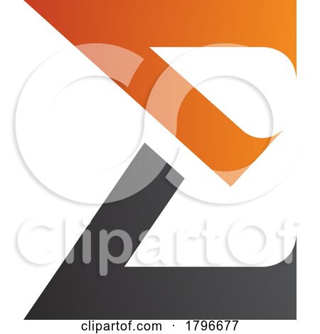 Orange and Black Sharp Elegant Letter E Icon by cidepix