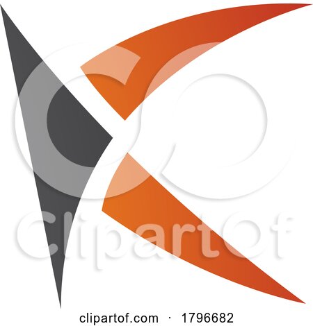 Orange and Black Spiky Letter K Icon by cidepix