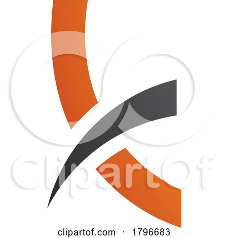 Orange and Black Spiky Lowercase Letter K Icon by cidepix