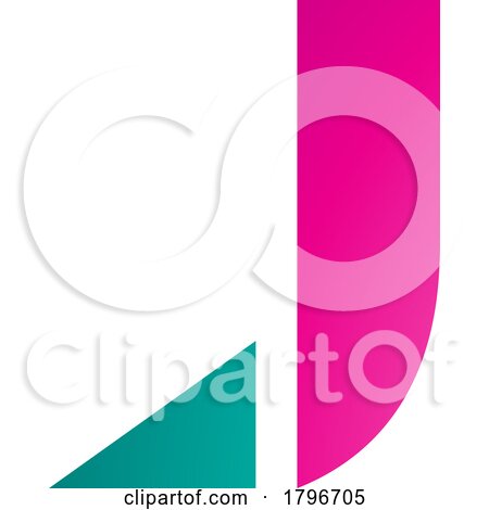 Magenta and Green Letter J Icon with a Triangular Tip by cidepix