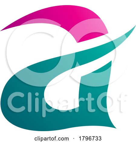 Magenta and Green Curvy Spikes Letter a Icon by cidepix