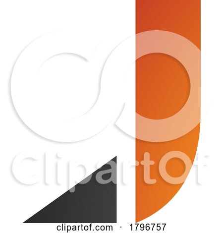 Orange and Black Letter J Icon with a Triangular Tip by cidepix