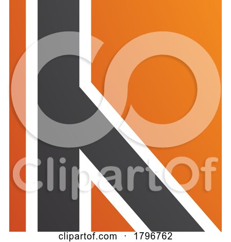 Orange and Black Letter H Icon with Straight Lines by cidepix