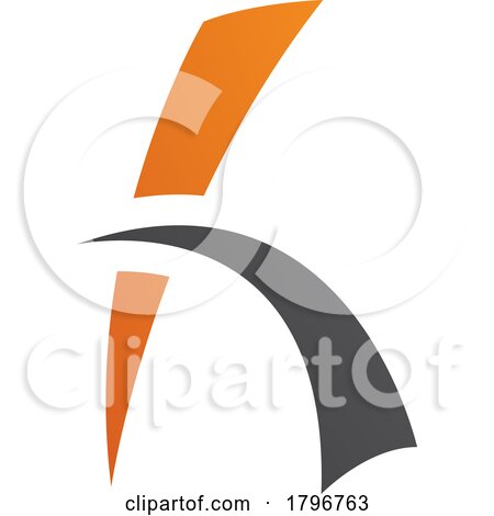 Orange and Black Letter H Icon with Spiky Lines by cidepix