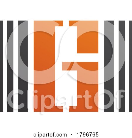 Orange and Black Letter G Icon with Vertical Stripes by cidepix