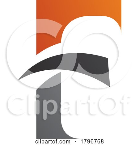 Orange and Black Letter F Icon with Pointy Tips by cidepix