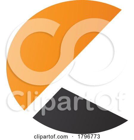 Orange and Black Letter C Icon with Half Circles by cidepix
