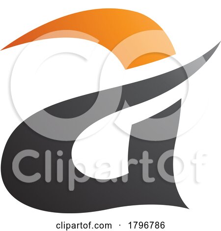 Orange and Black Curvy Spikes Letter a Icon by cidepix