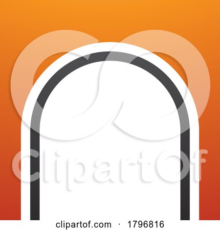 Orange and Black Arch Shaped Letter N Icon by cidepix