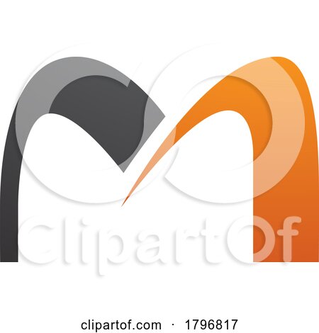 Orange and Black Arch Shaped Letter M Icon by cidepix