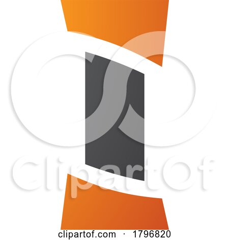 Orange and Black Antique Pillar Shaped Letter I Icon by cidepix