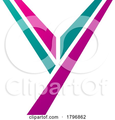 Magenta and Green Uppercase Letter Y Icon by cidepix