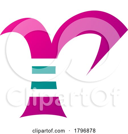 Magenta and Green Striped Letter R Icon by cidepix