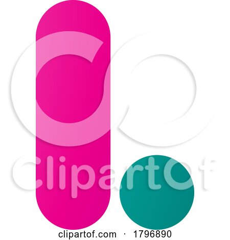 Magenta and Green Rounded Letter L Icon by cidepix