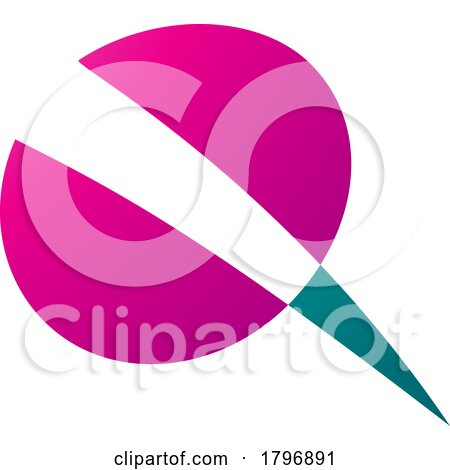 Magenta and Green Screw Shaped Letter Q Icon by cidepix