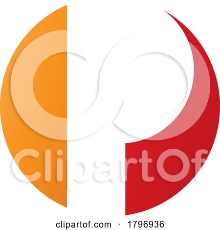 Orange and Red Circle Shaped Letter P Icon by cidepix