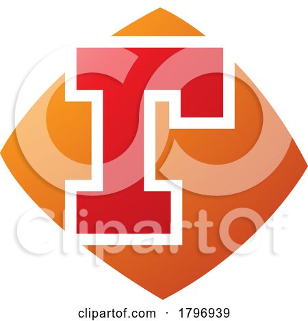 Orange and Red Bulged Square Shaped Letter R Icon by cidepix