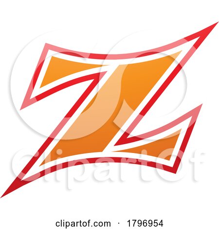 Orange and Red Arc Shaped Letter Z Icon by cidepix