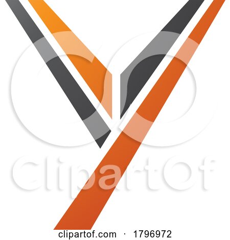 Orange and Black Uppercase Letter Y Icon by cidepix