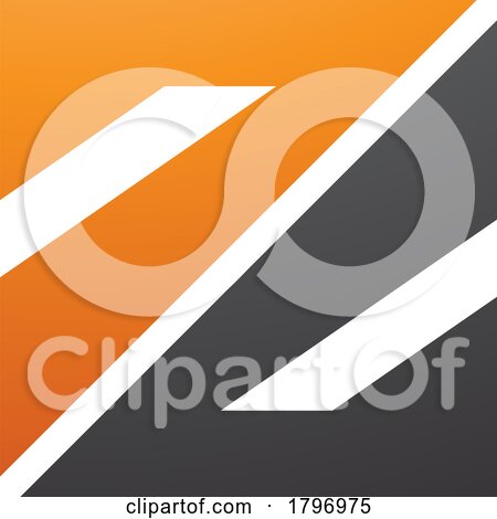 Orange and Black Triangular Square Shaped Letter Z Icon by cidepix