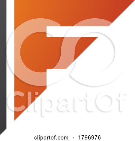 Orange and Black Triangular Letter F Icon by cidepix
