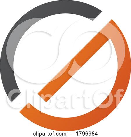 Orange and Black Thin Round Letter G Icon by cidepix
