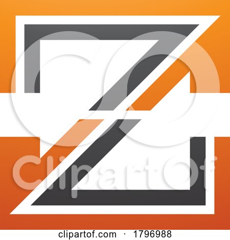 Orange and Black Striped Shaped Letter Z Icon by cidepix