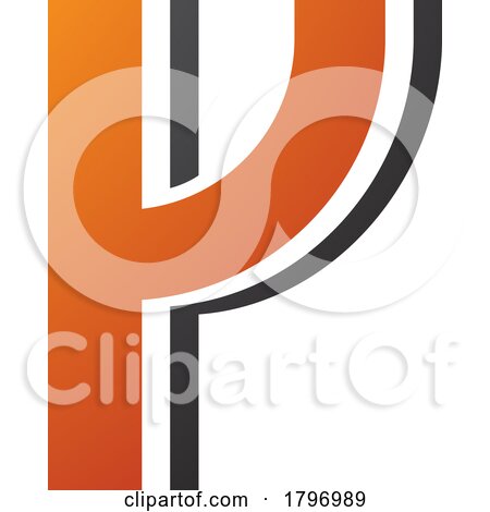 Orange and Black Striped Shaped Letter Y Icon by cidepix