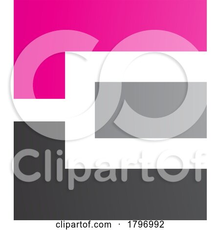 Magenta Black and Grey Rectangular Letter E Icon by cidepix
