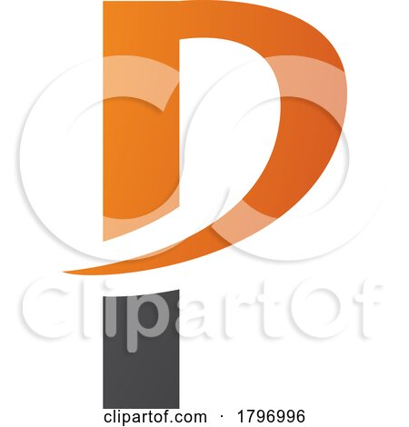 Orange and Black Letter P Icon with a Pointy Tip by cidepix