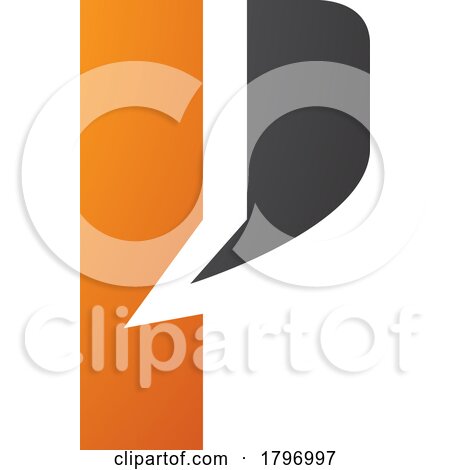 Orange and Black Letter P Icon with a Bold Rectangle by cidepix