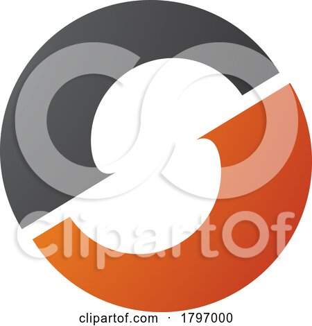 Orange and Black Letter O Icon with an S Shape in the Middle by cidepix