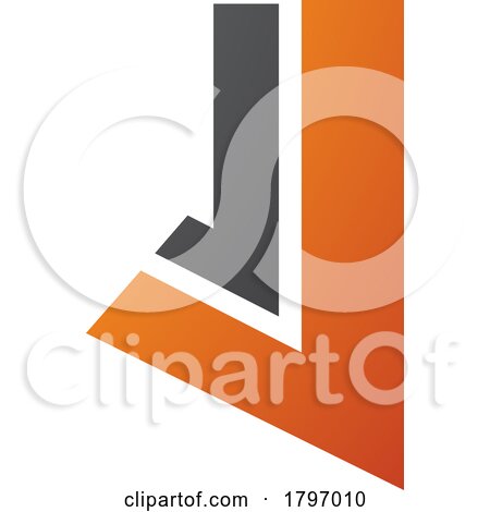 Orange and Black Letter J Icon with Straight Lines by cidepix