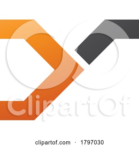 Orange and Black Rail Switch Shaped Letter Y Icon by cidepix