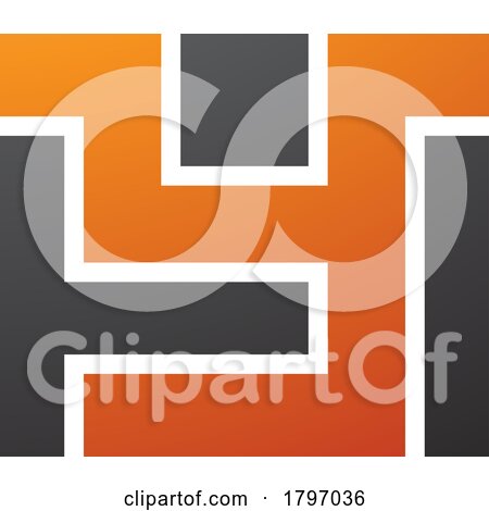 Orange and Black Rectangle Shaped Letter Y Icon by cidepix