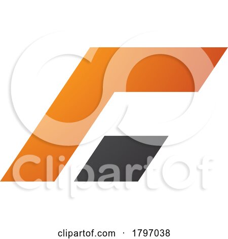 Orange and Black Rectangular Italic Letter C Icon by cidepix