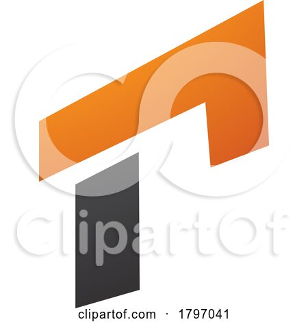 Orange and Black Rectangular Letter R Icon by cidepix