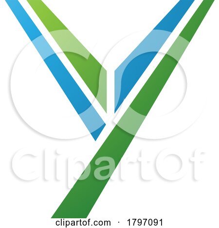Green and Blue Uppercase Letter Y Icon by cidepix