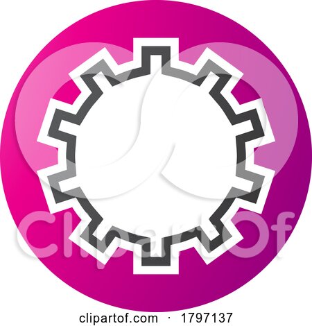 Magenta and Black Letter O Icon with Castle Wall Pattern by cidepix
