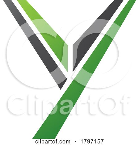 Green and Black Uppercase Letter Y Icon by cidepix