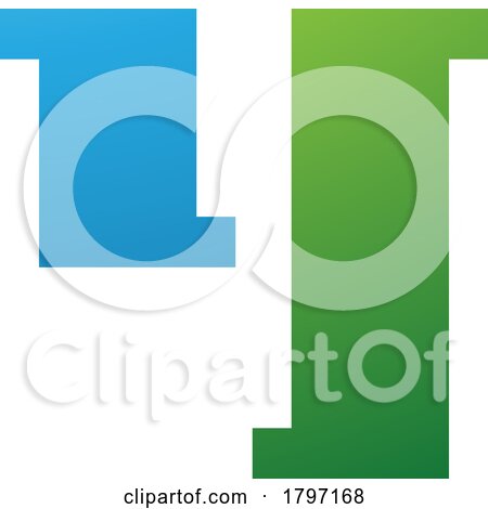Green and Blue Stamp Shaped Letter Y Icon by cidepix